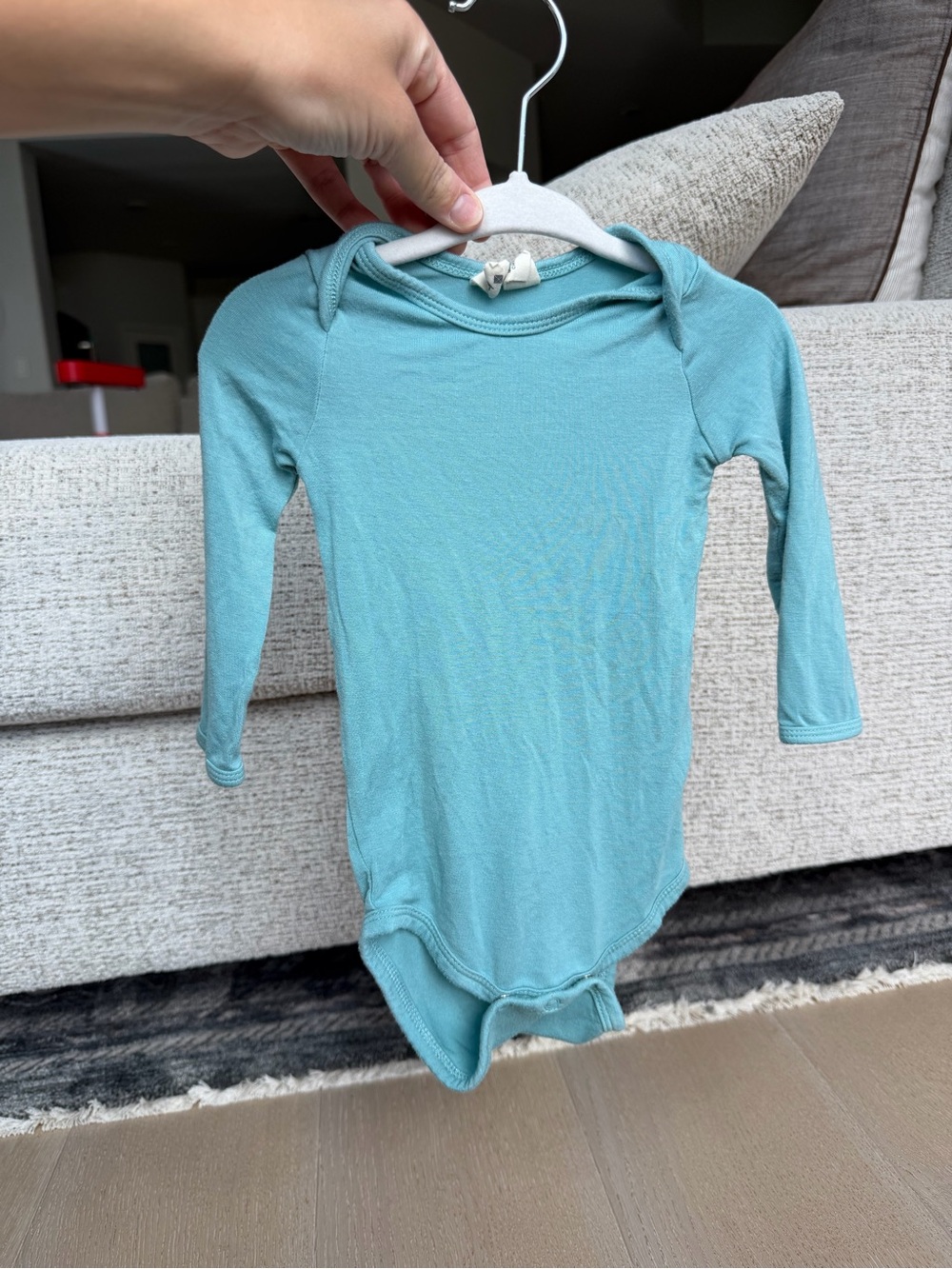 Kyte BABY Long Sleeve One-Piece Bodysuit in Teal